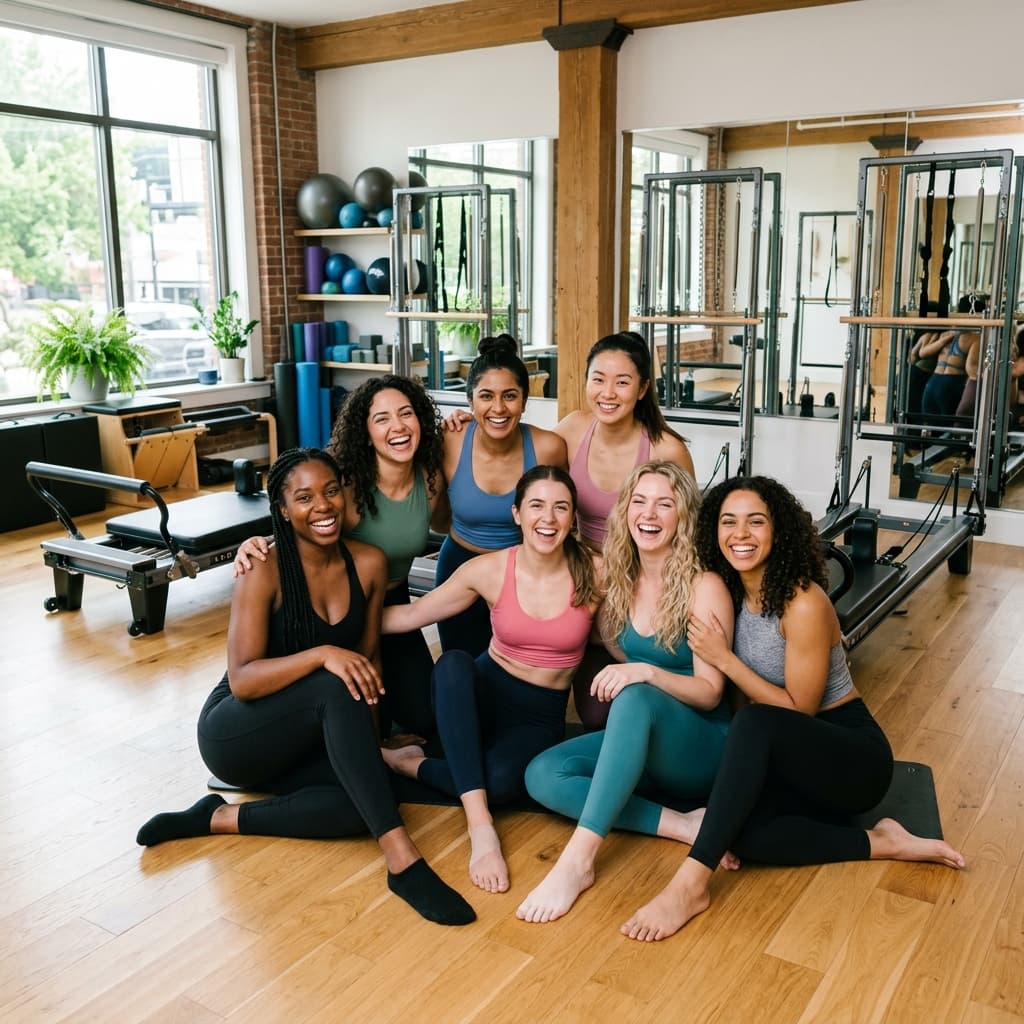 People posing in a studio